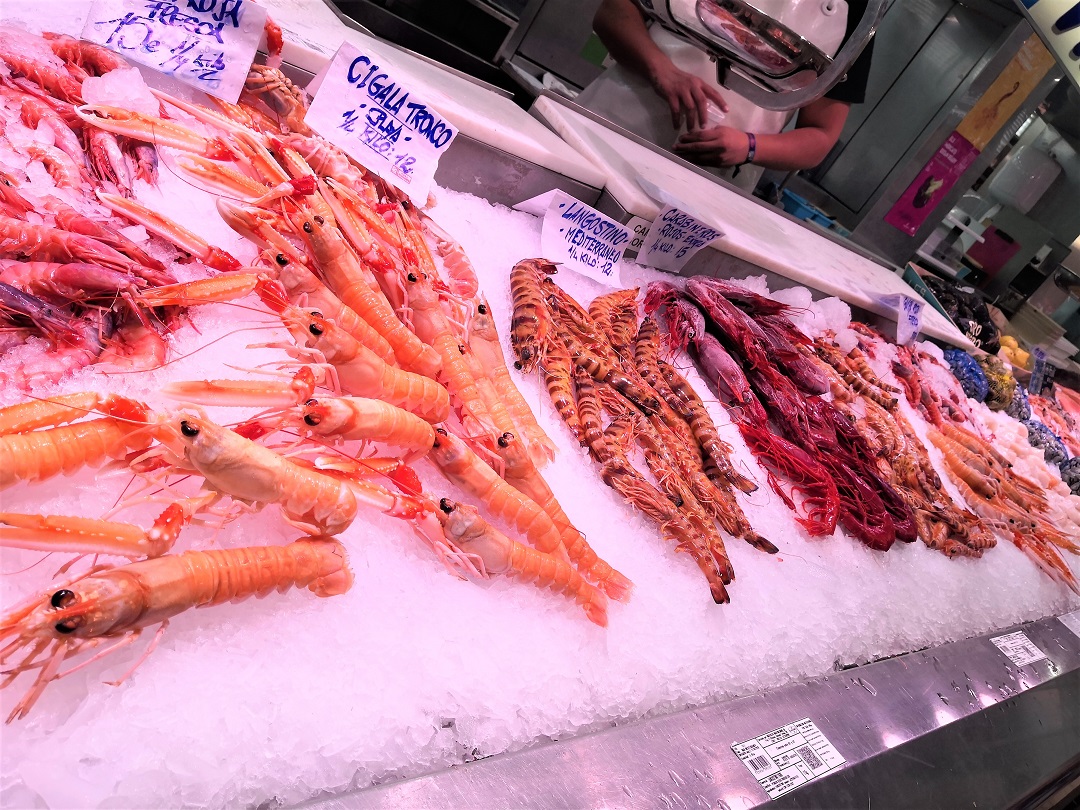 Prawns Valencia Market