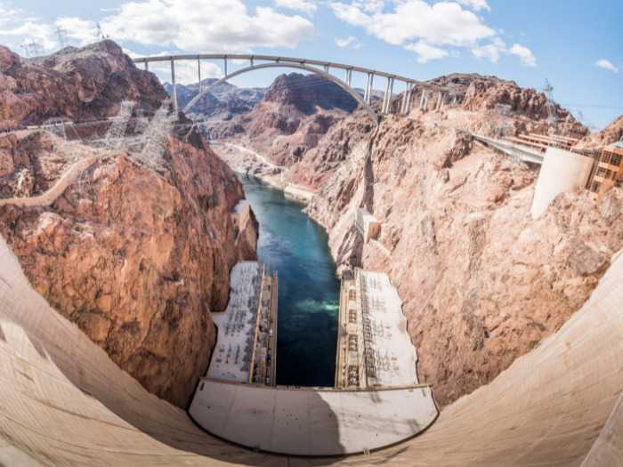 Las Vegas Hoover dam view from above